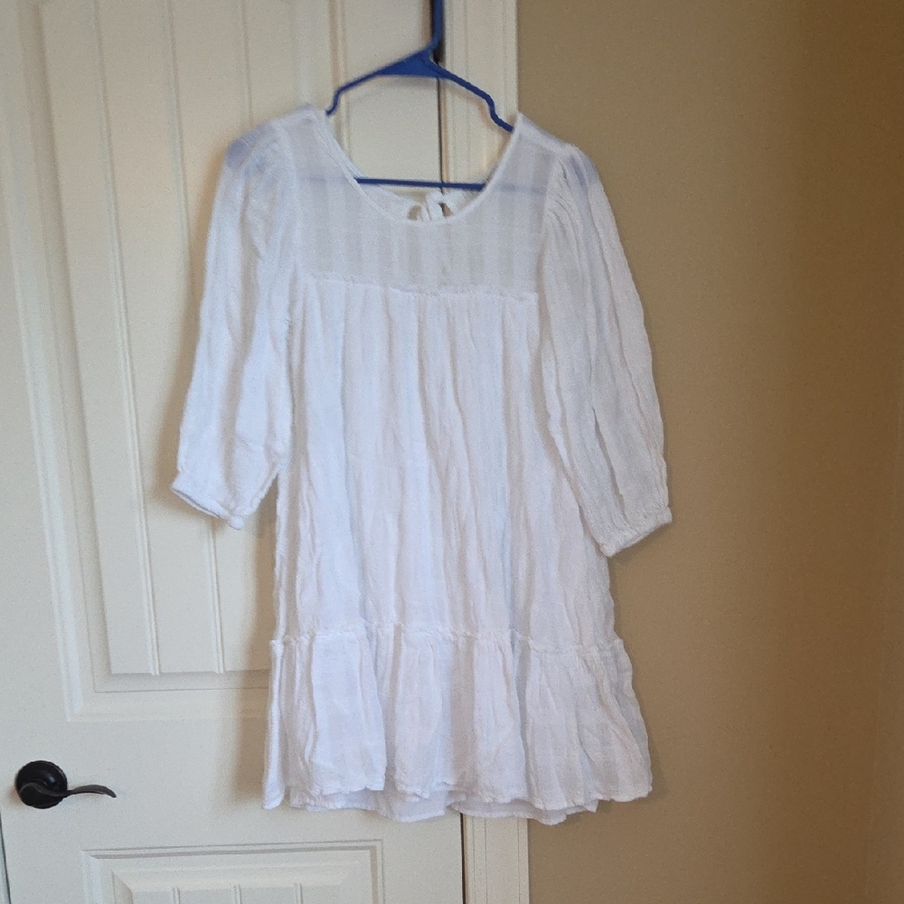 American Eagle Outfitters White Textured Dress